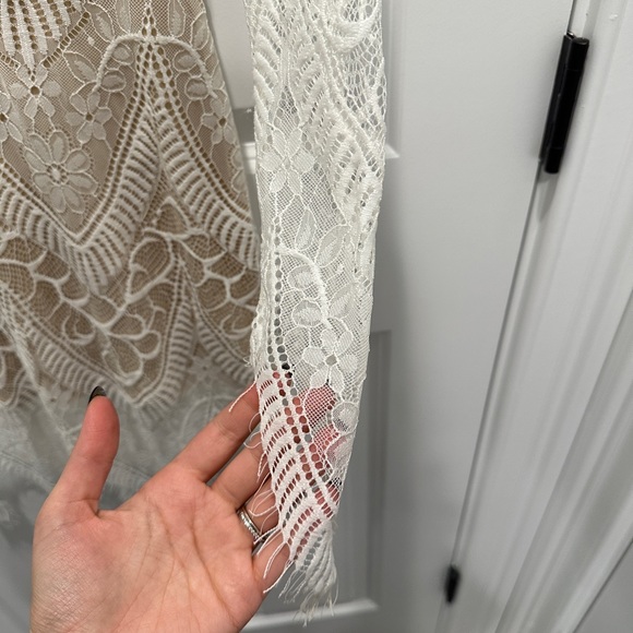 White Lace Mini Dress - Picture 5 of 8